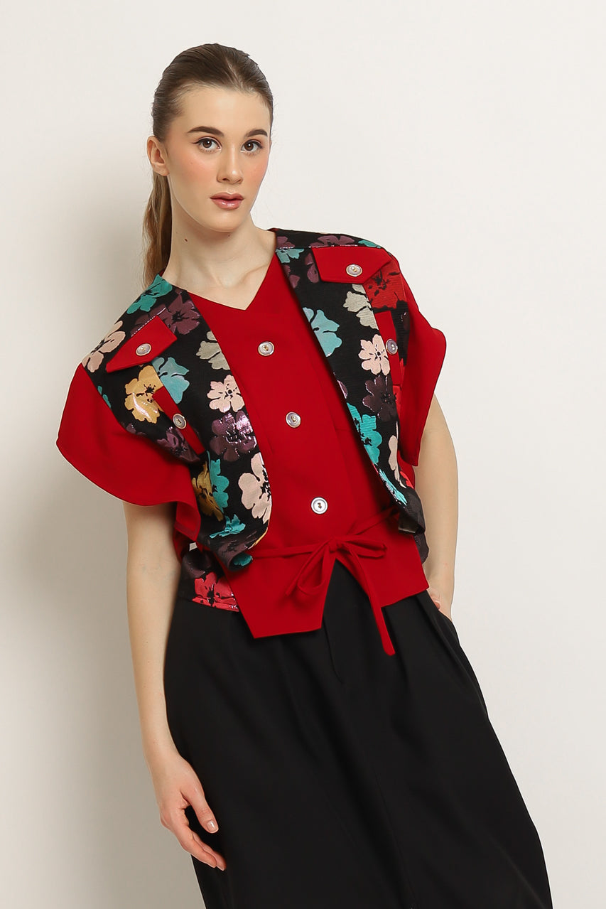 Bloom et Champs Batwing Top Floral