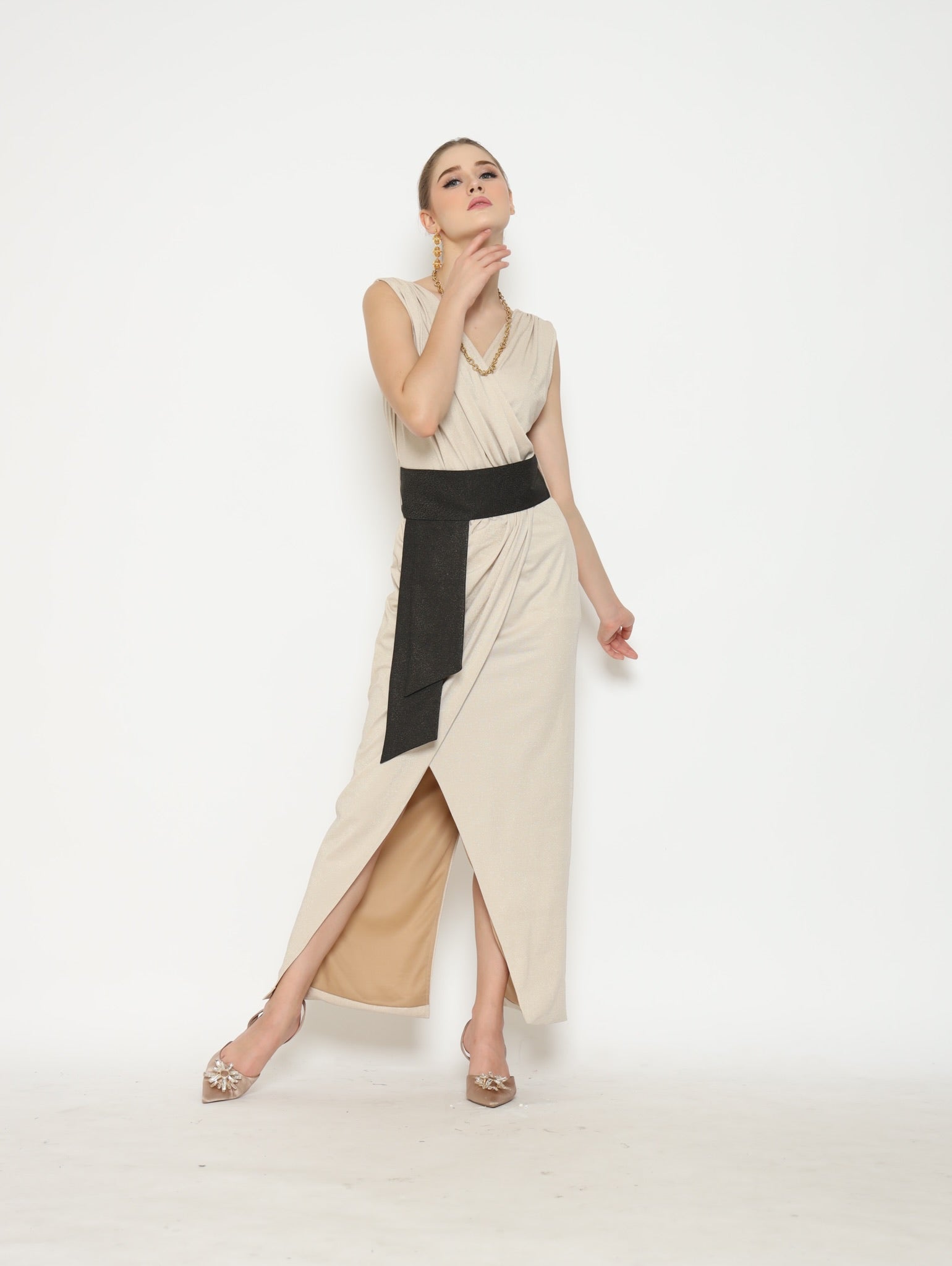 Bloom et Champs Dress Ploi in Champagne