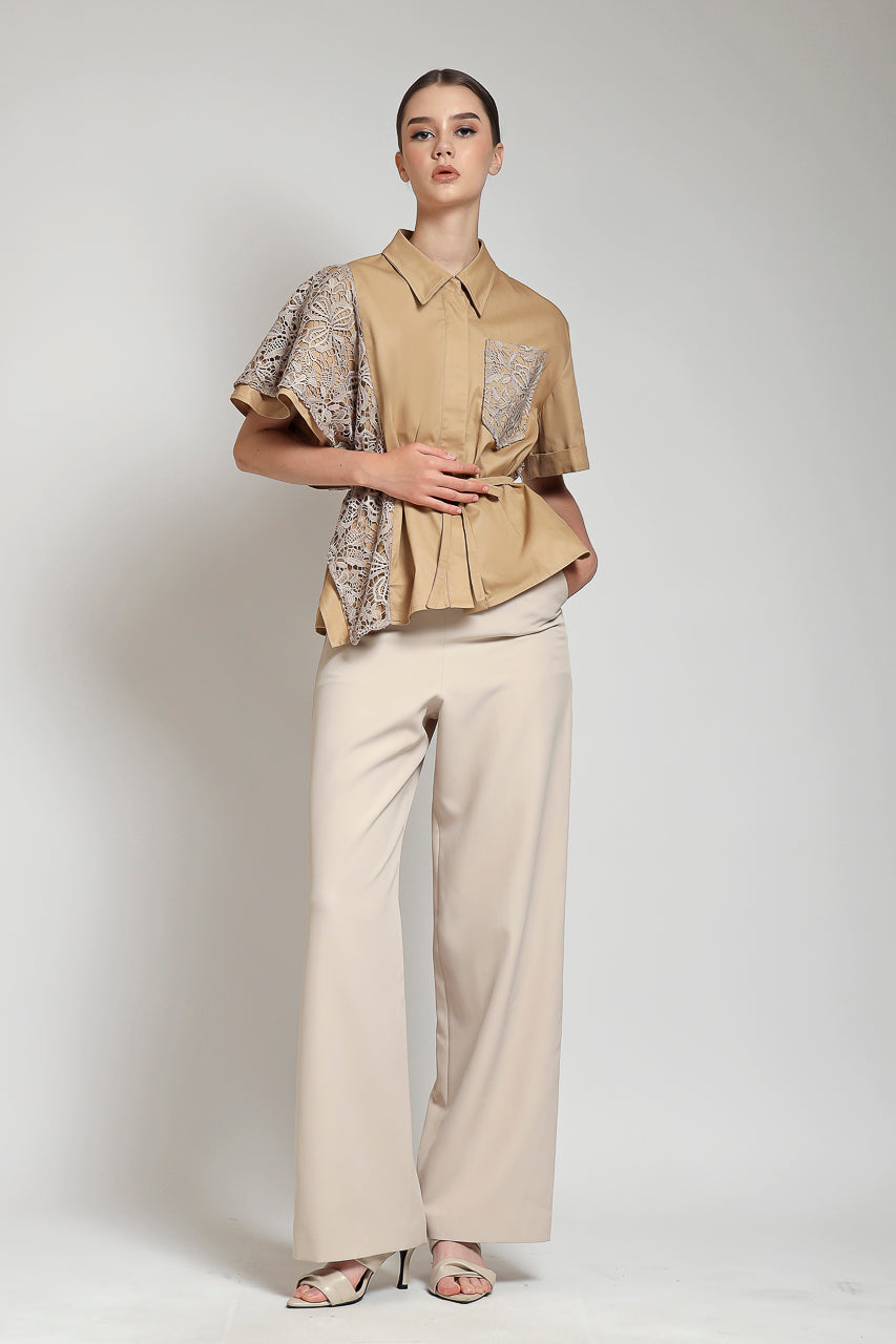 Bloom et Champs Mocha Lace Shirt