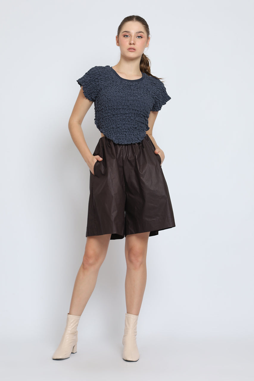 Bloom et Cotton Bubble Pleats Top and Elastic Cullotes