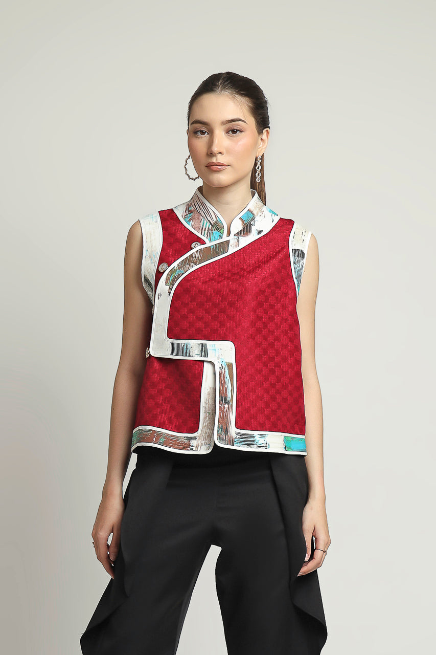 Bloom et Champs Sleeveless Shanghai Blouse