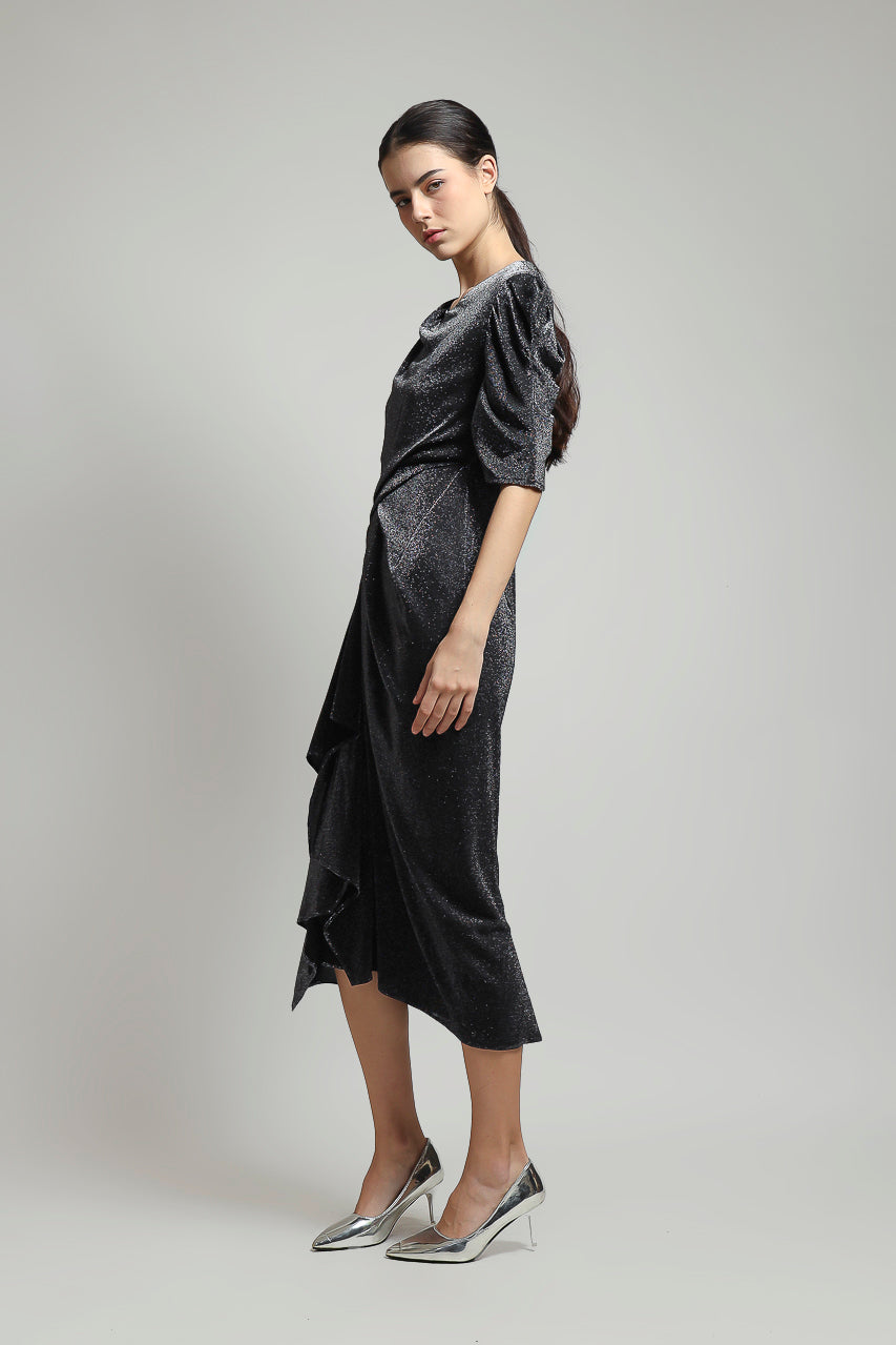 Bloom et Champs Dress Tangan Balon Glitter