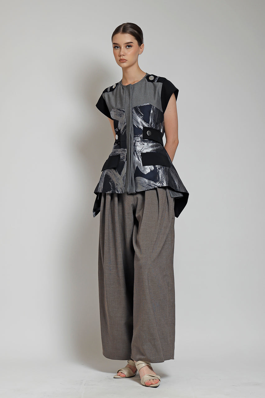 Bloom et Champs Top Jacquard Sayap / Zest Pants Mocha