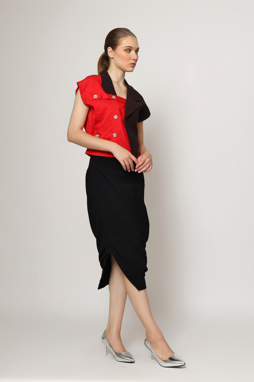 Bloom et Champs Top Lapel Merah