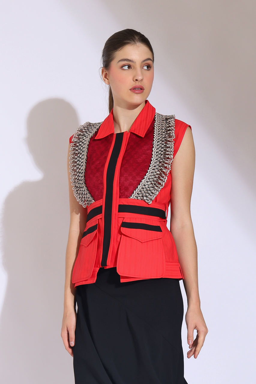 Bloom et Champs Kemeja Lingkar Merah