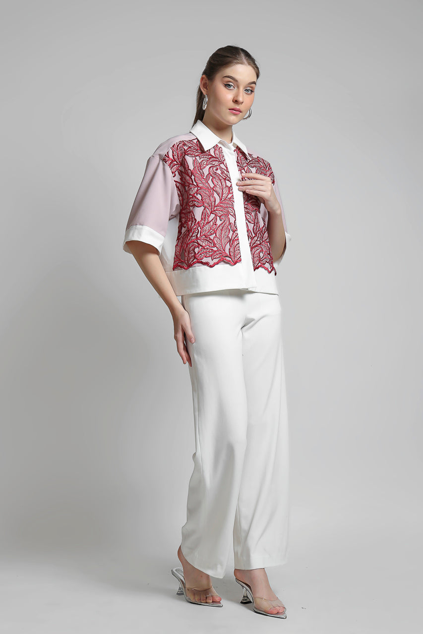 Bloom et Champs Red Velvet Shirt
