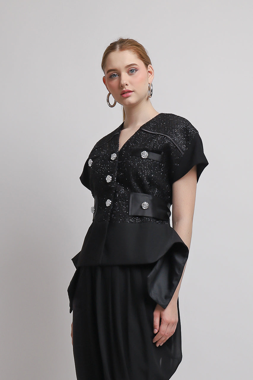 Bloom et Champs Tassel Glitter Top/Chiffon Pants