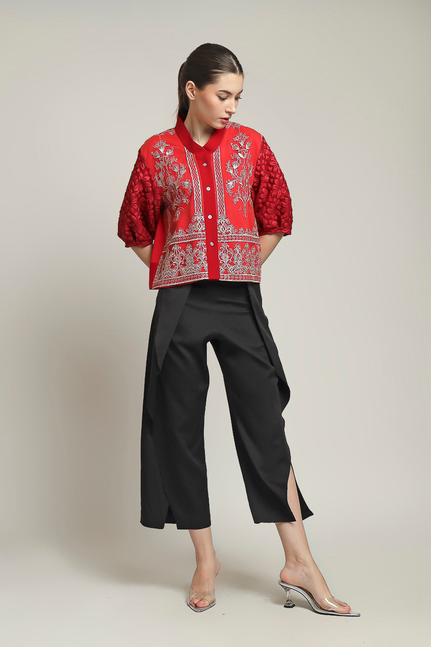 Bloom et Champs Bamboo Tulle in Red