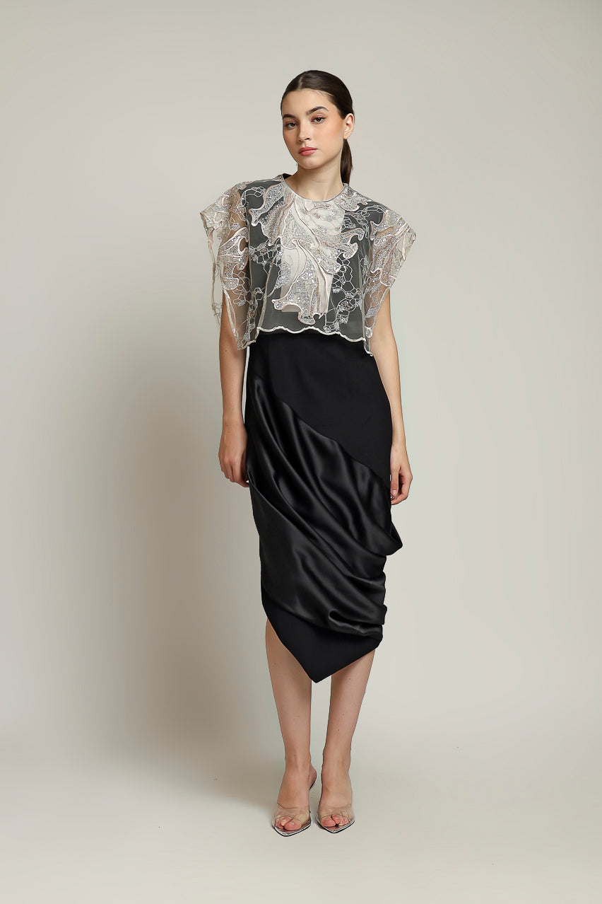 Bloom et Champs Dress Kotak Sequinned Nude