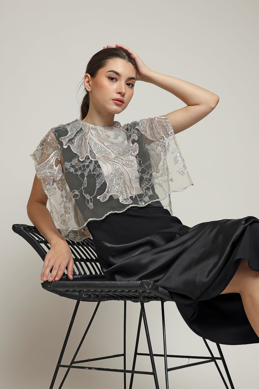 Bloom et Champs Dress Kotak Sequinned Nude