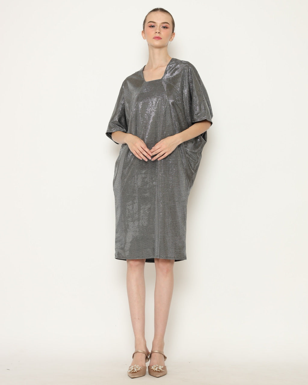 Bloom et Champs Dress Copper In Silver sparkle