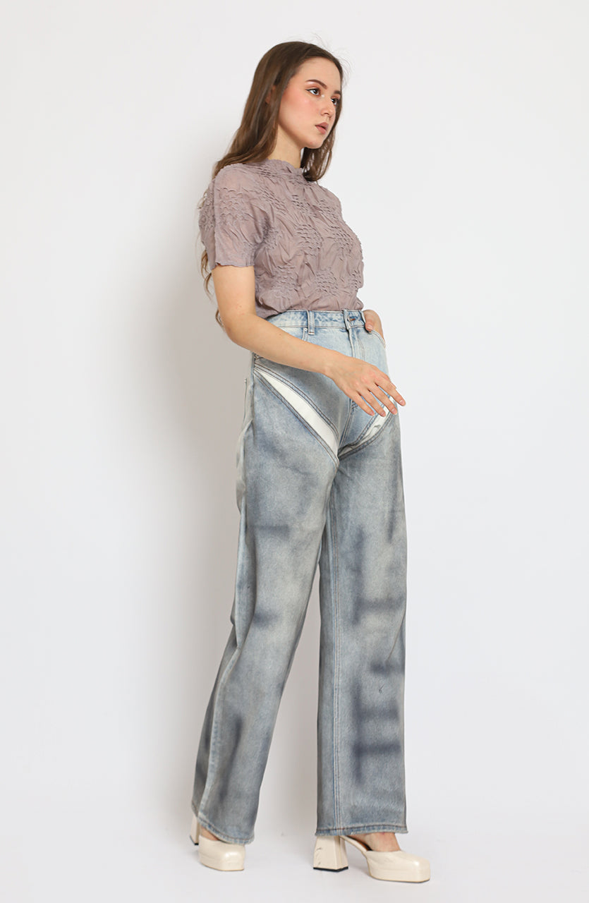 Bloom et Cotton Split Denim Pants