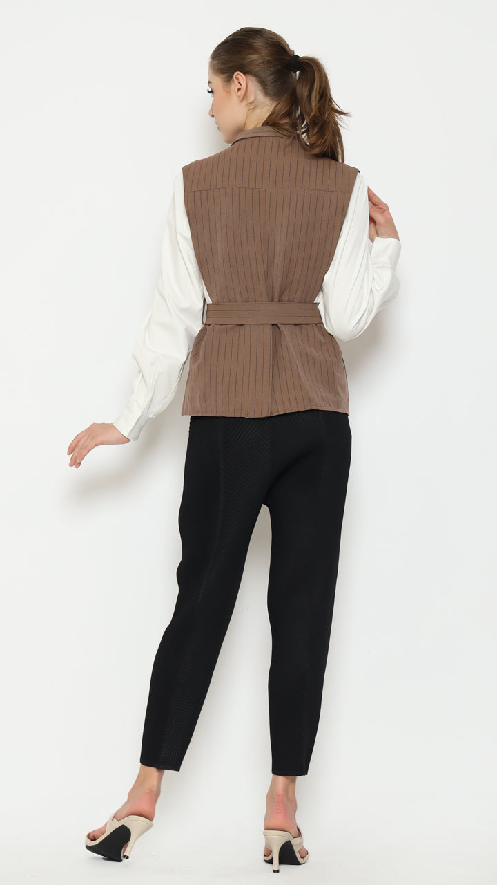 Bloom et Champs Kemeja Salur Mocha