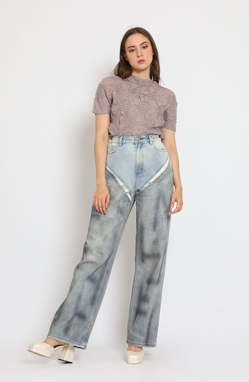 Bloom et Cotton Split Denim Pants