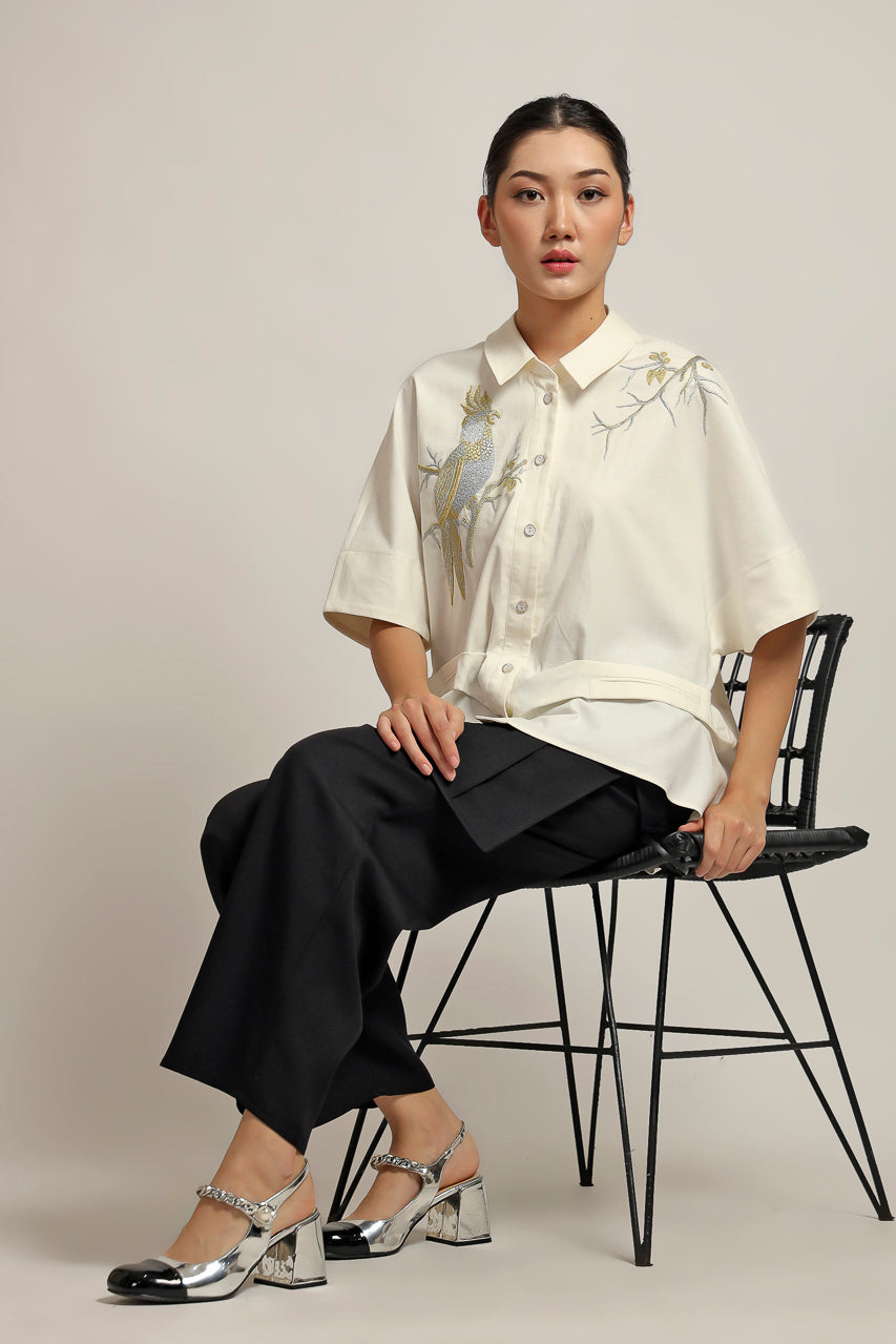 Bloom et Champs Kemeja Bordir Cacatu