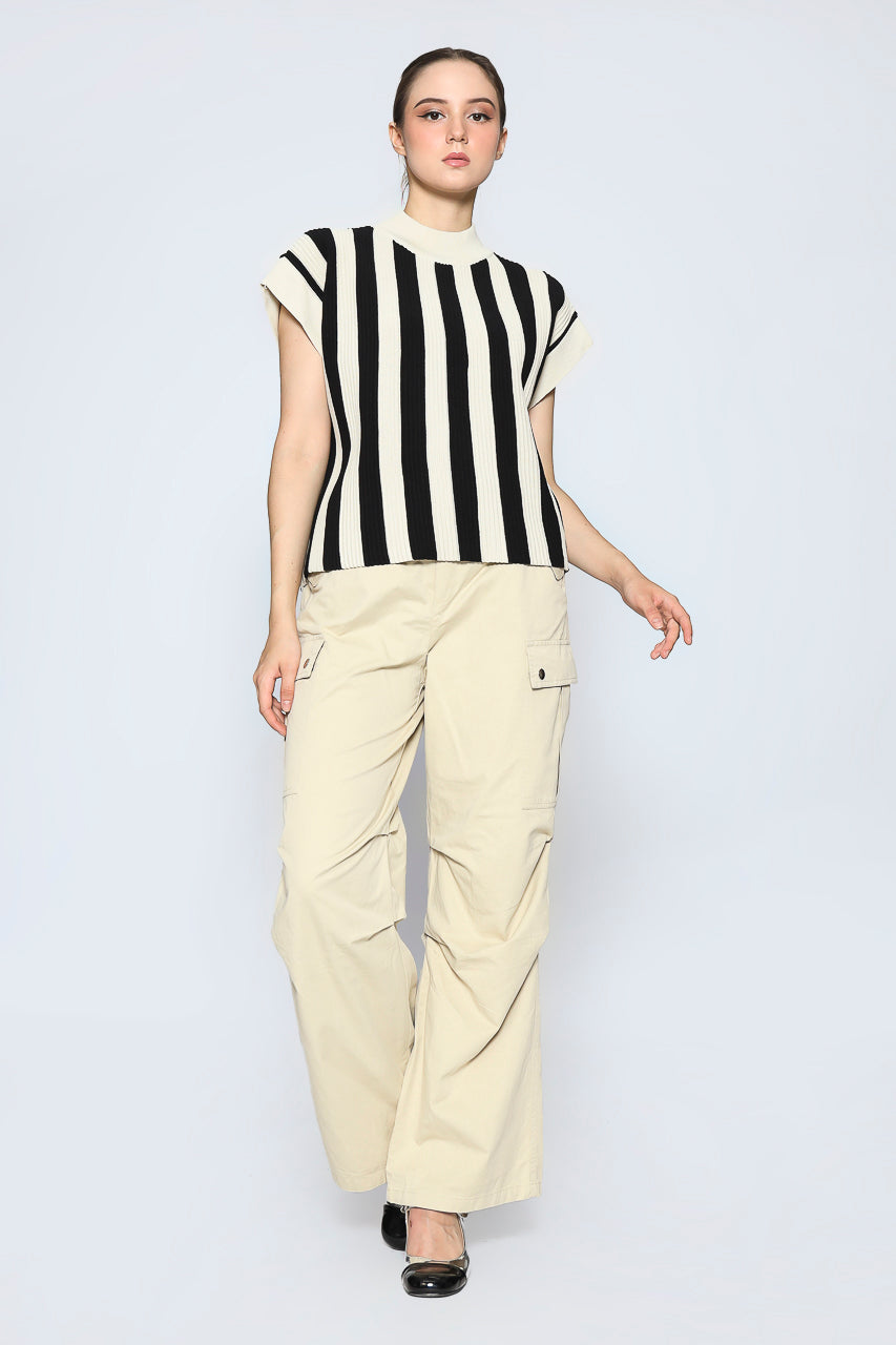 Bloom et Cotton Cargo Pants in Beige