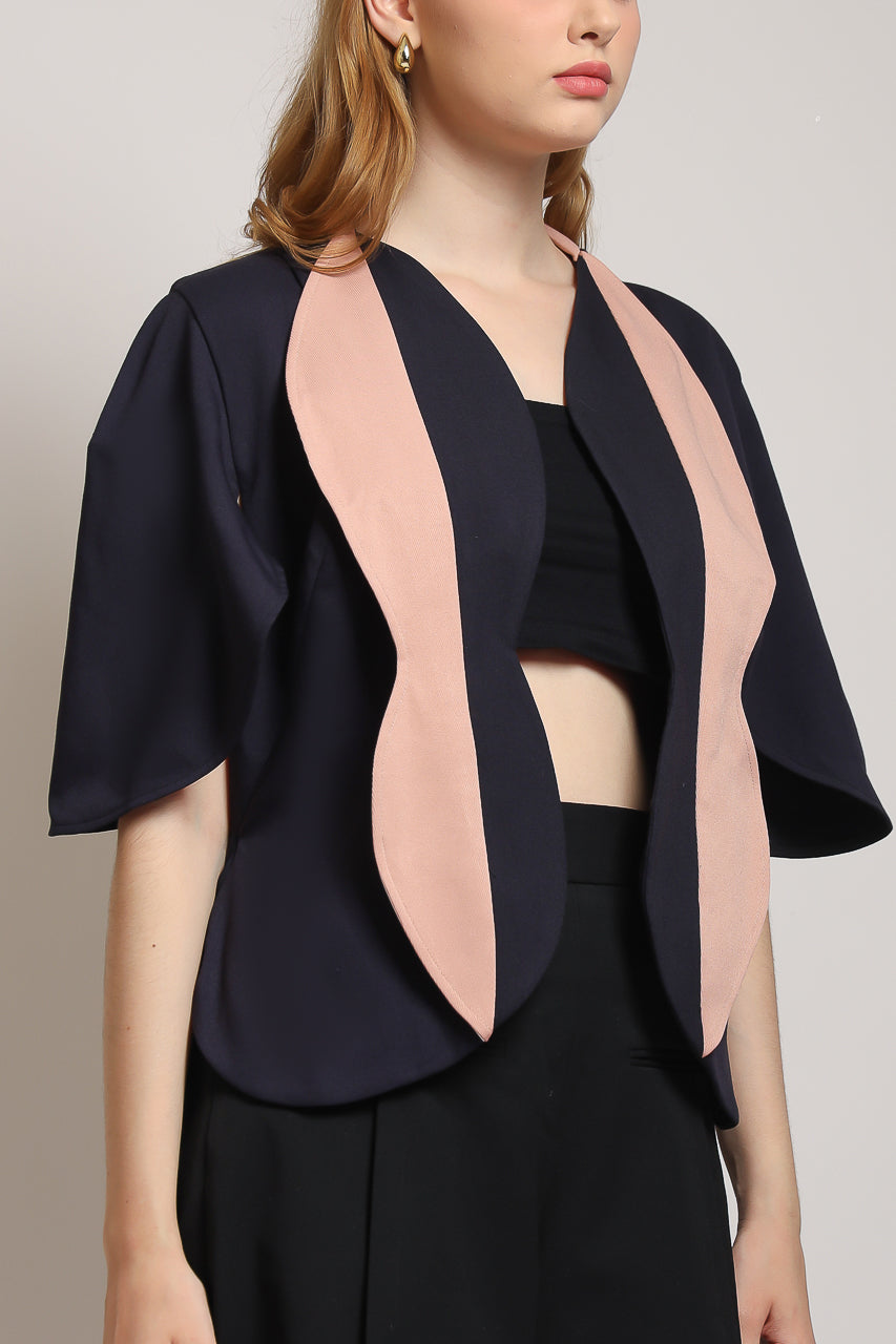 Bloom et Champs Outer Tulip Navy / Alena Chiffon Pants