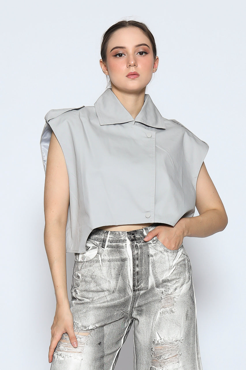 Bloom et Cotton Grey Vest/ Chemical Grey Denim