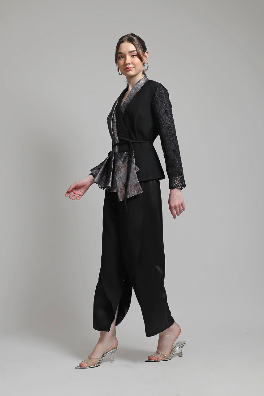 Bloom et Champs Kimono Erine Jacquard/Long Saten Pants
