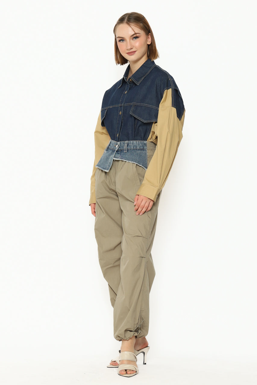 Bloom et Cotton Mocha Denim Shirt