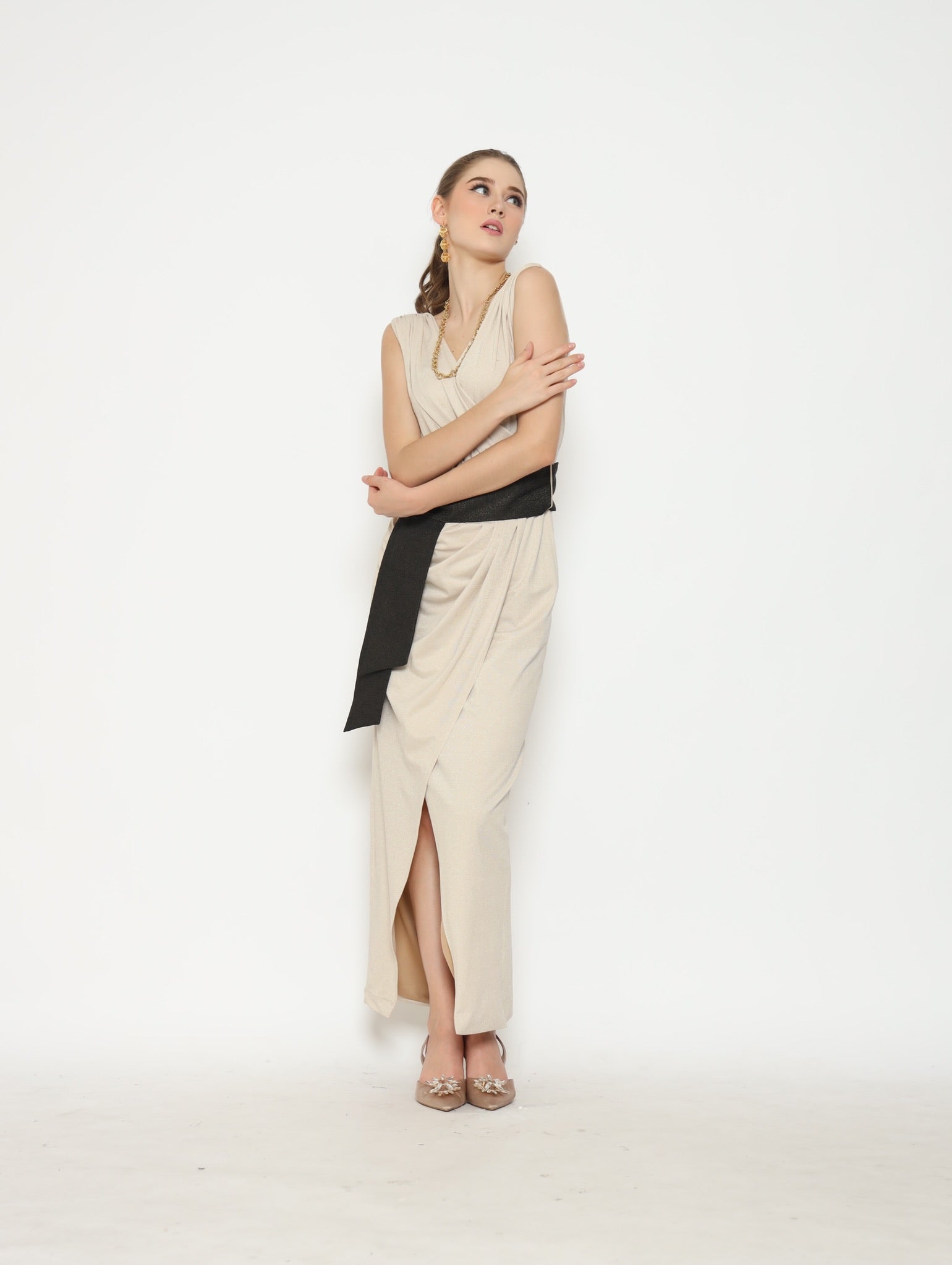 Bloom et Champs Dress Ploi in Champagne