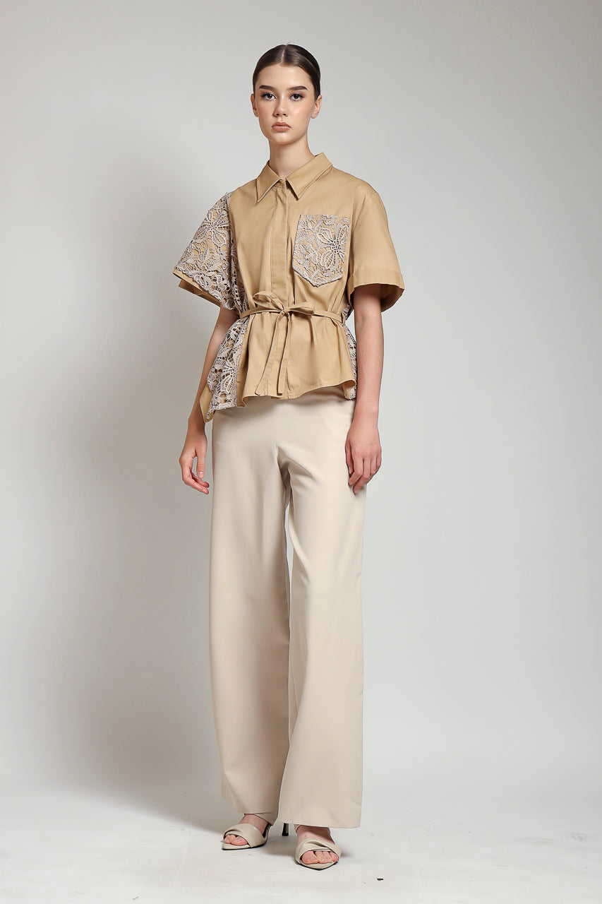 Bloom et Champs Mocha Lace Shirt