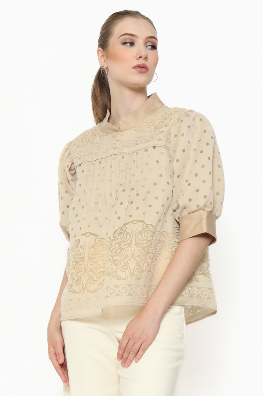 Bloom et Champs Kemeja Organza Krem