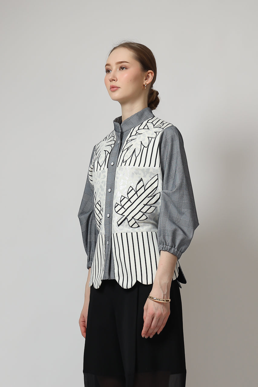Bloom et Champs Pinnacle Shirt in Grey Checkered