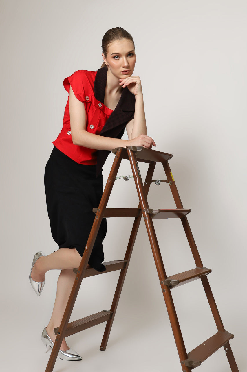 Bloom et Champs Top Lapel Merah