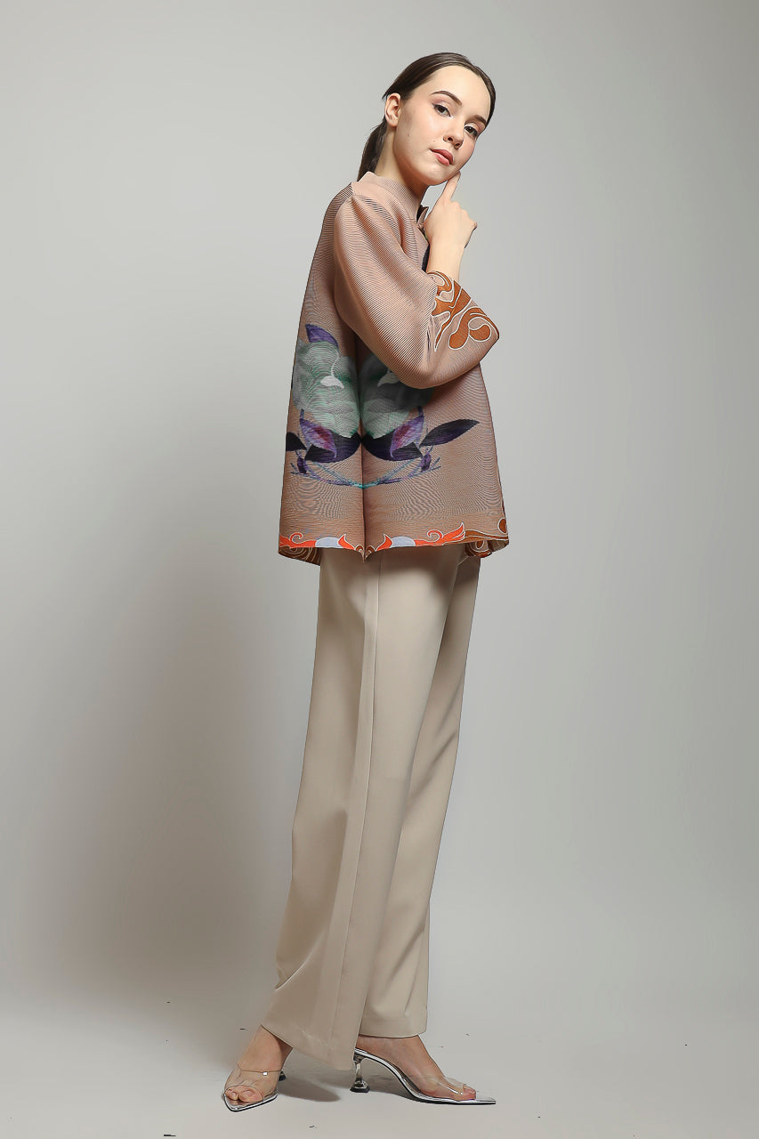 Bloom et Champs Floral Pleats Top