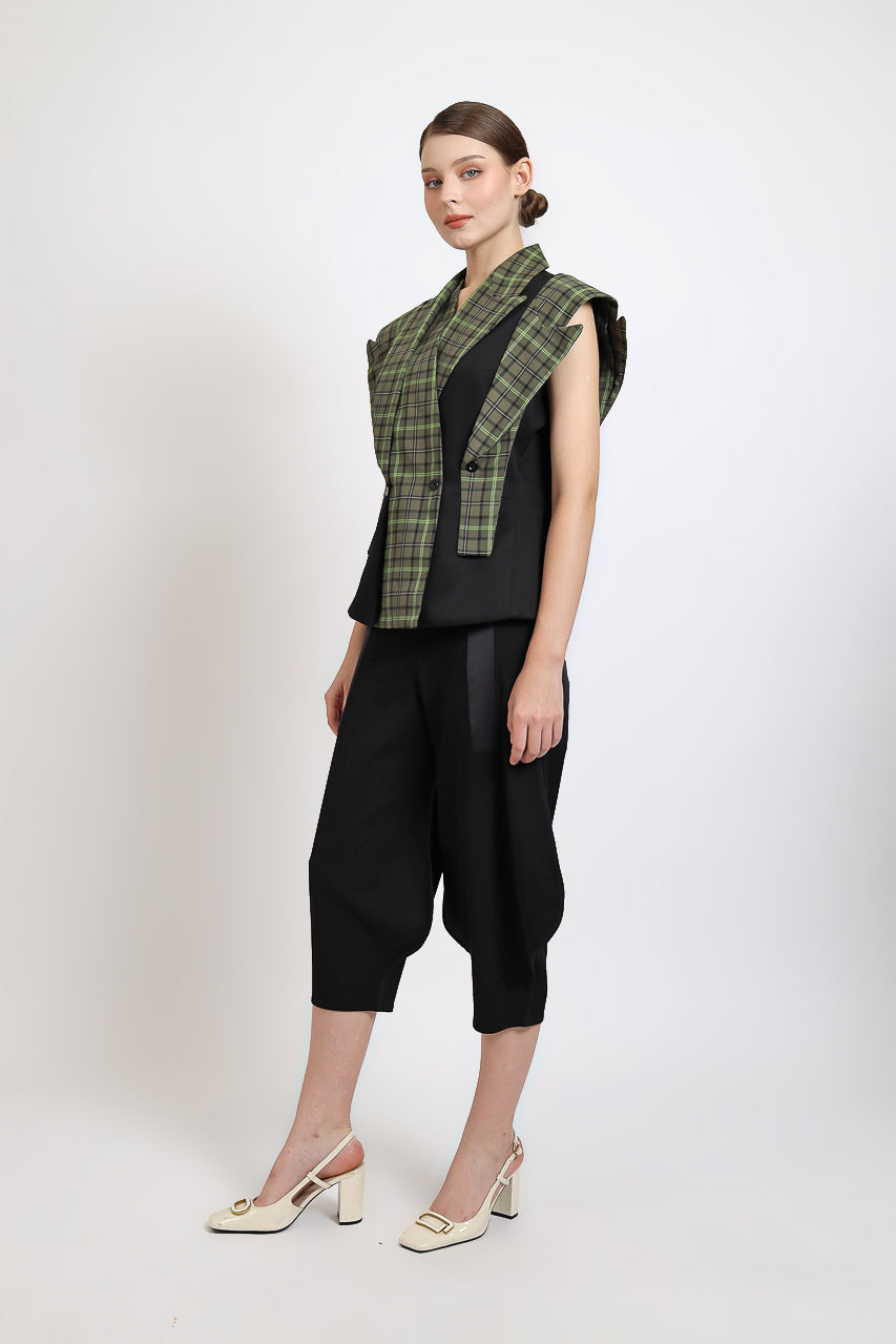 Bloom et Champs Blouse Double Lapel Olive