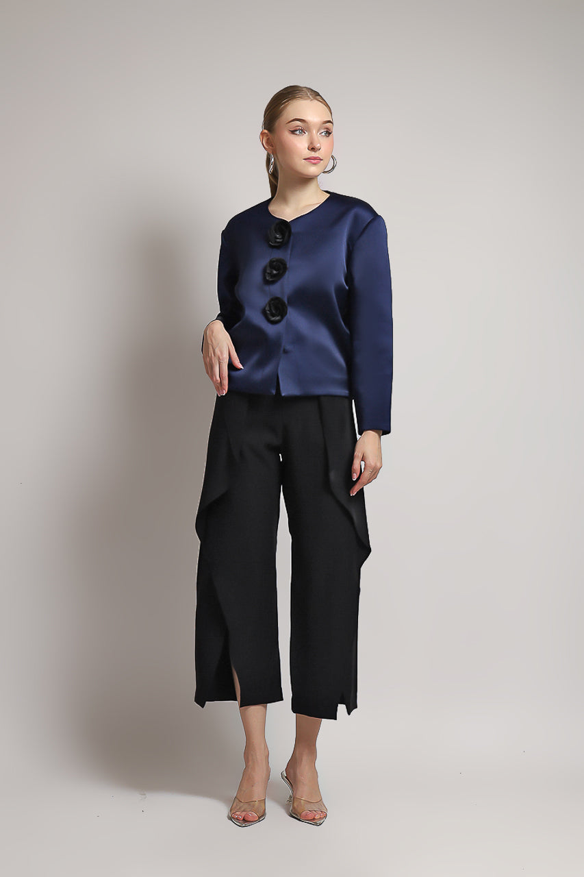 Bloom et Champs Royal Petal Blazer in Royal Navy