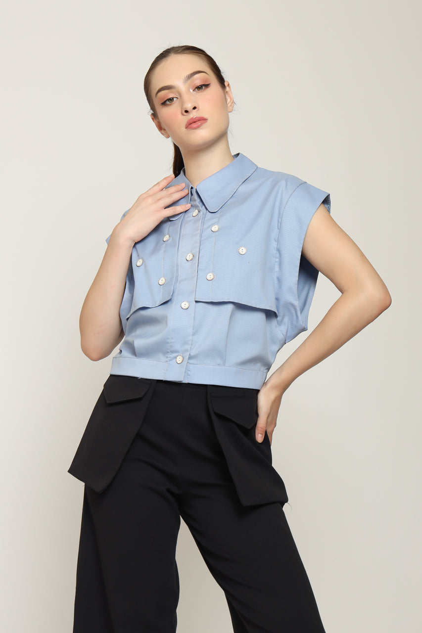 Bloom et Cotton Baby Blue Shirt