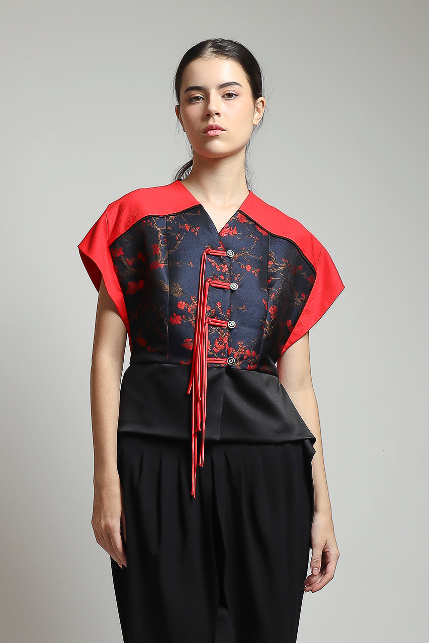 Bloom et Champs Tassel Top Jacquard