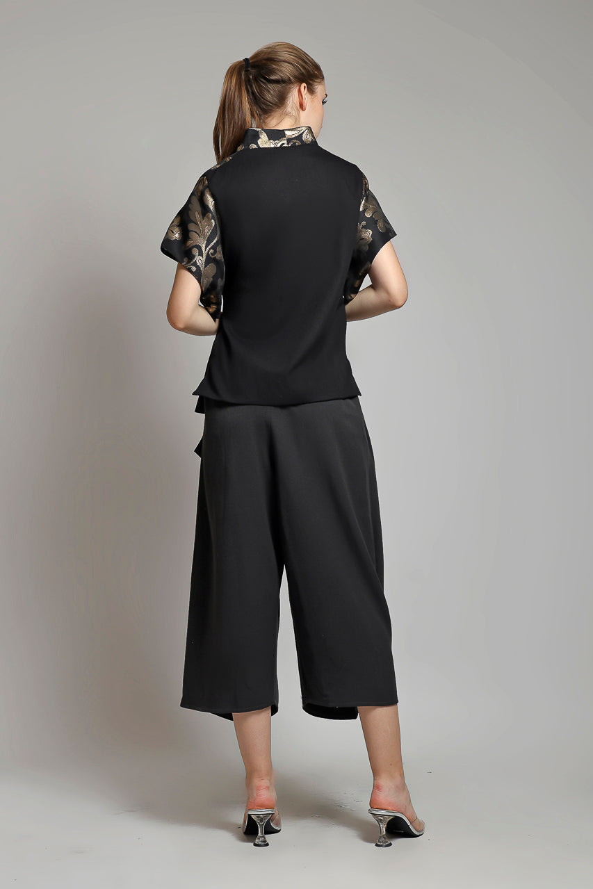 Bloom et Champs Kimono Black Goldie/Bloom Celana Kewer Abu