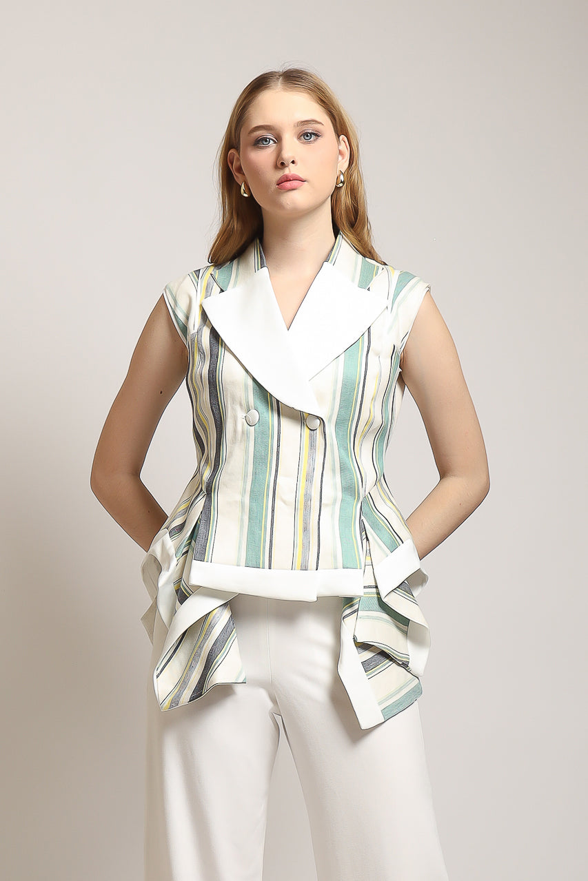 Bloom et Champs Vest Linen Salur