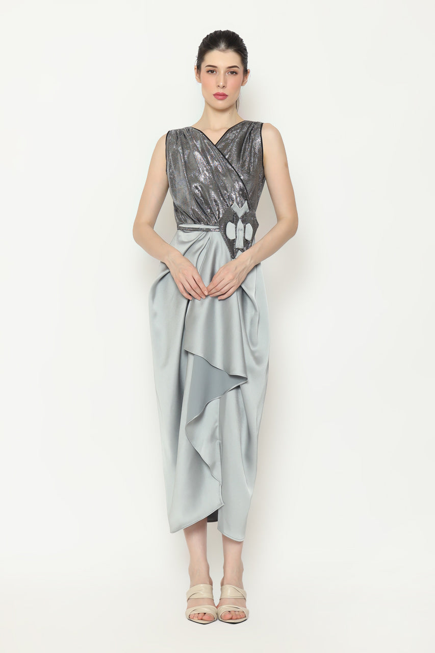 Bloom et Champs Dress Kembang Abu