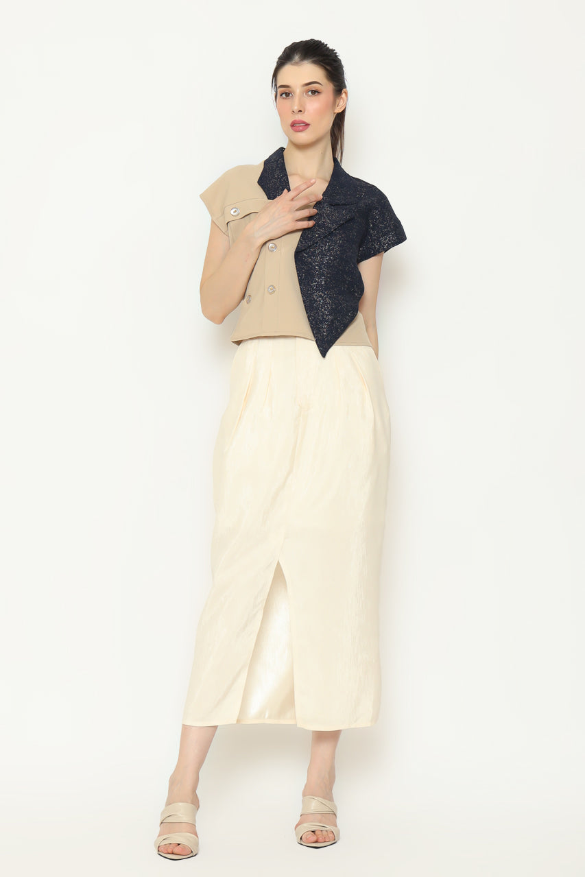 Bloom et Champs Top Lapel Glitter Navy