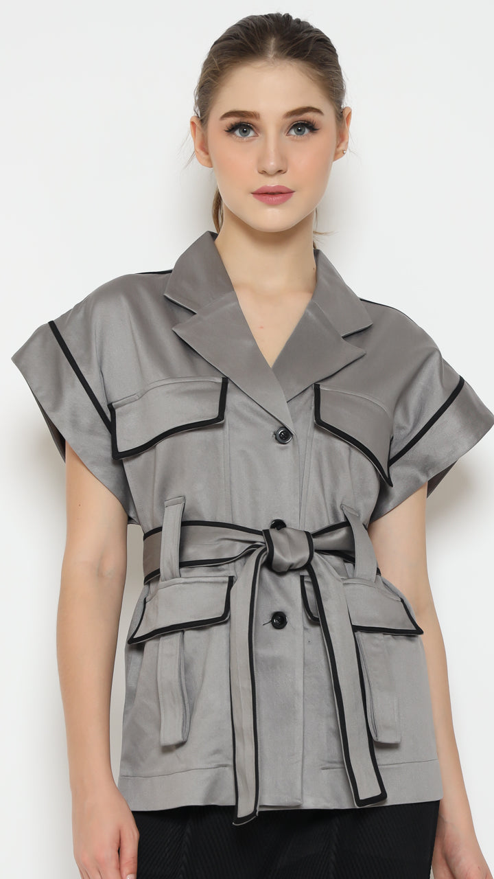 Bloom et Champs Safari Blouse Grey