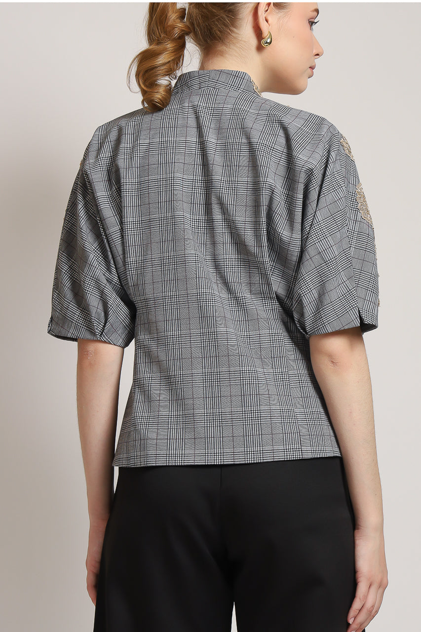 Bloom et Champs Caramel Blazer with Brocade