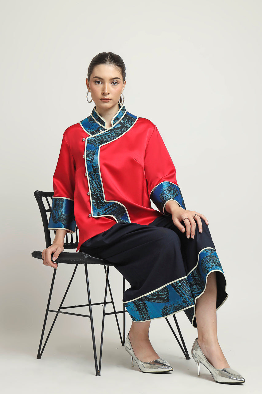 Bloom Et Champs Fan Rong Blouse Set