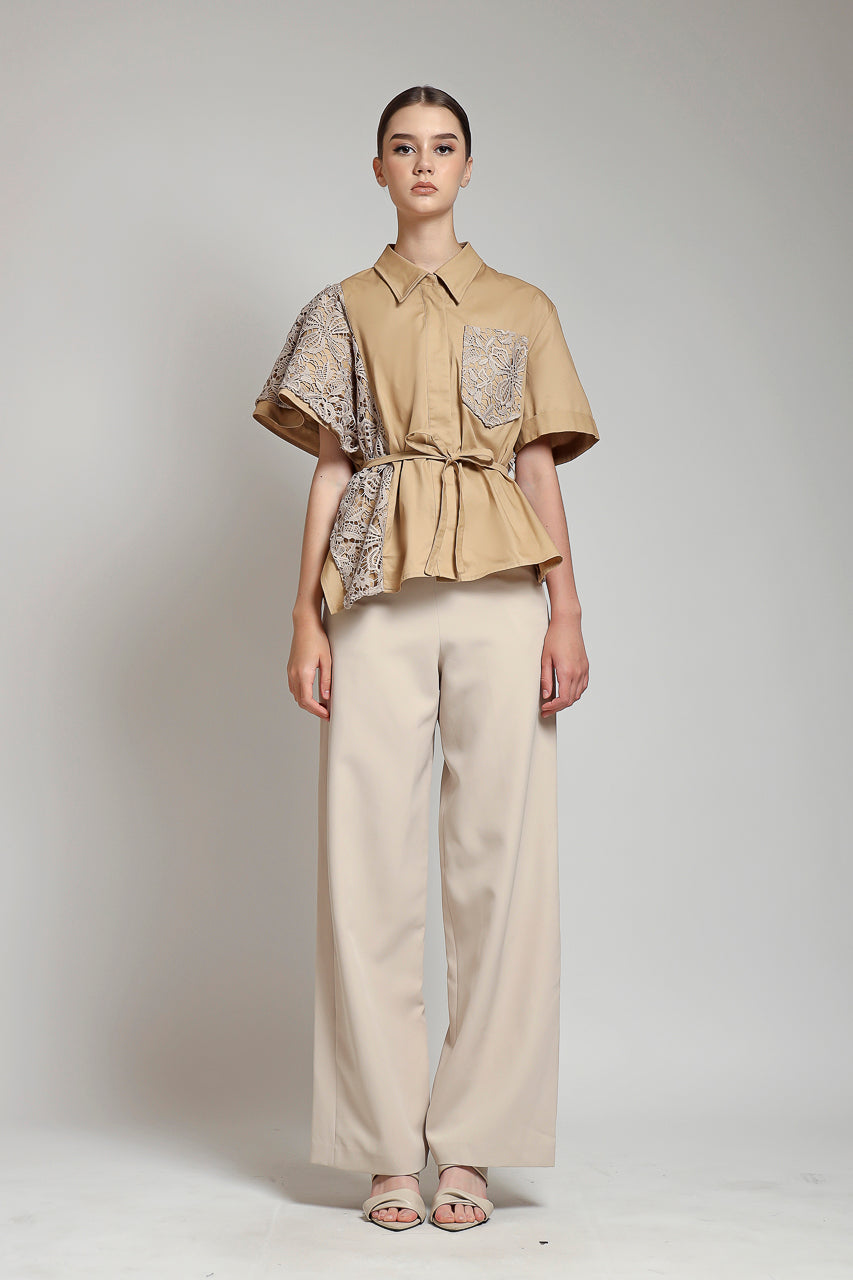 Bloom et Champs Mocha Lace Shirt