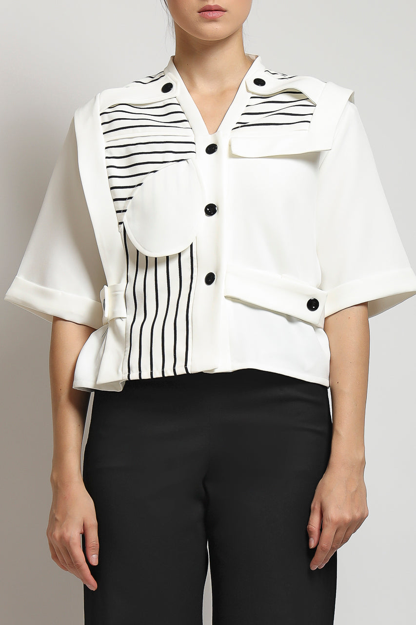 Bloom et Champs Kemeja Aksen Stripe