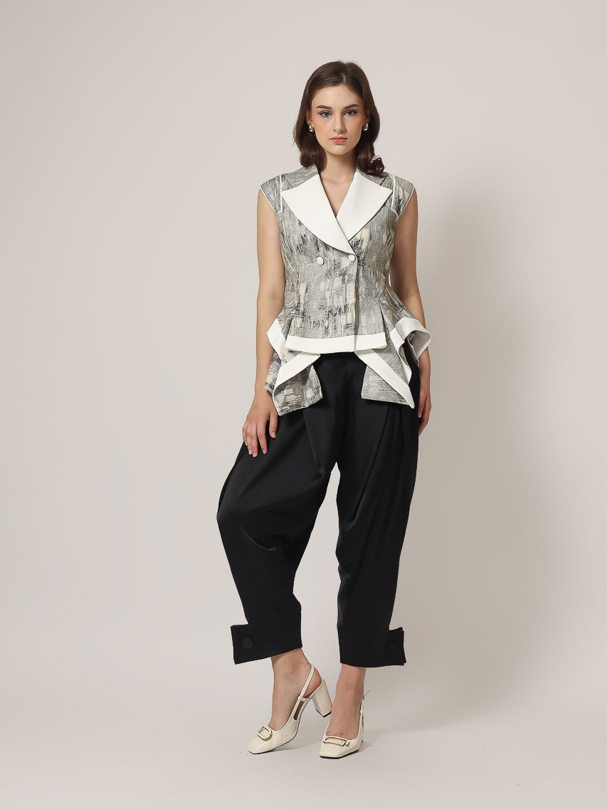 Bloom et Champs Vest Linen Abstrak