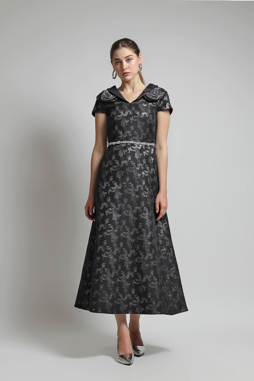 Bloom et Champs Rosies Jacquard Dress