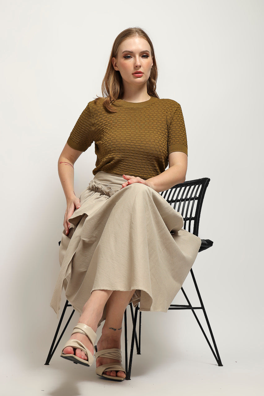 Bloom et Cotton Olive Knit