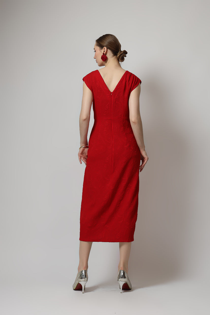Bloom et Champs Dress Sylvie Emboseed Merah