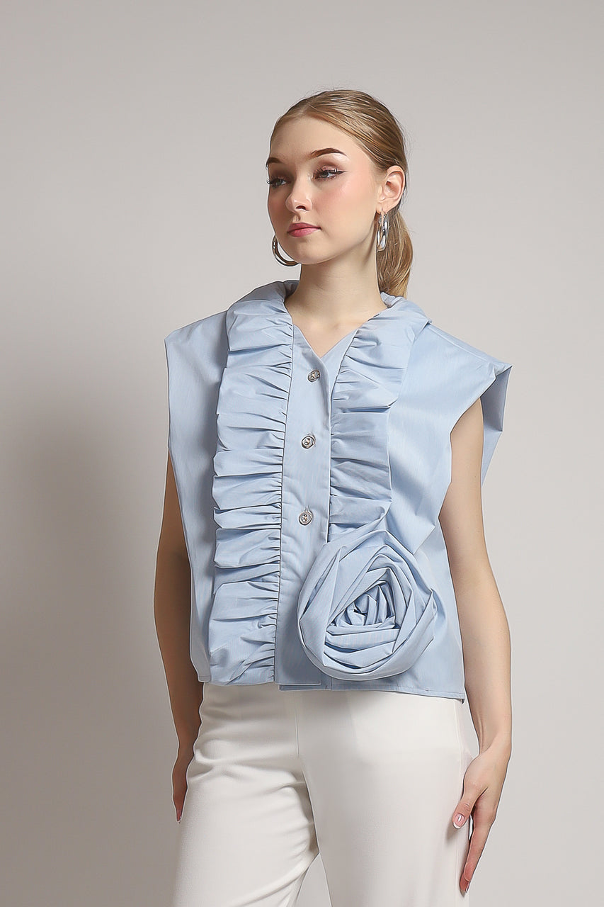 Bloom et Champs 3D Baby Blue Shirt