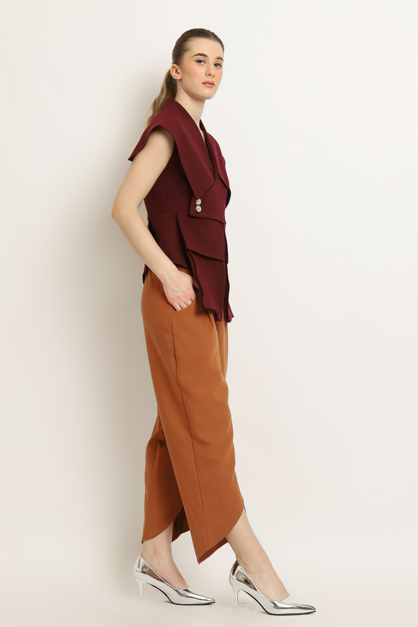 Bloom et Selah Top in Maroon