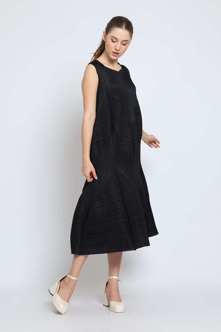 Bloom et Cotton Sleeveless Pleats Dress